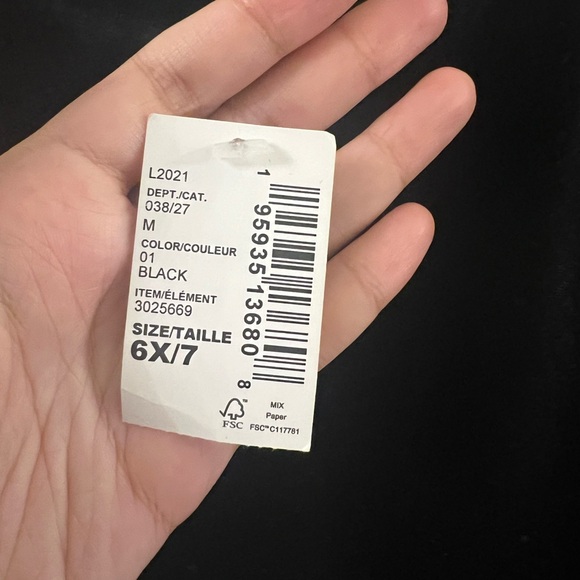 NWT The Children's Place Sz 6X/7 Girl's Pink Satin Black Velour Christmas - Picture 5 of 14